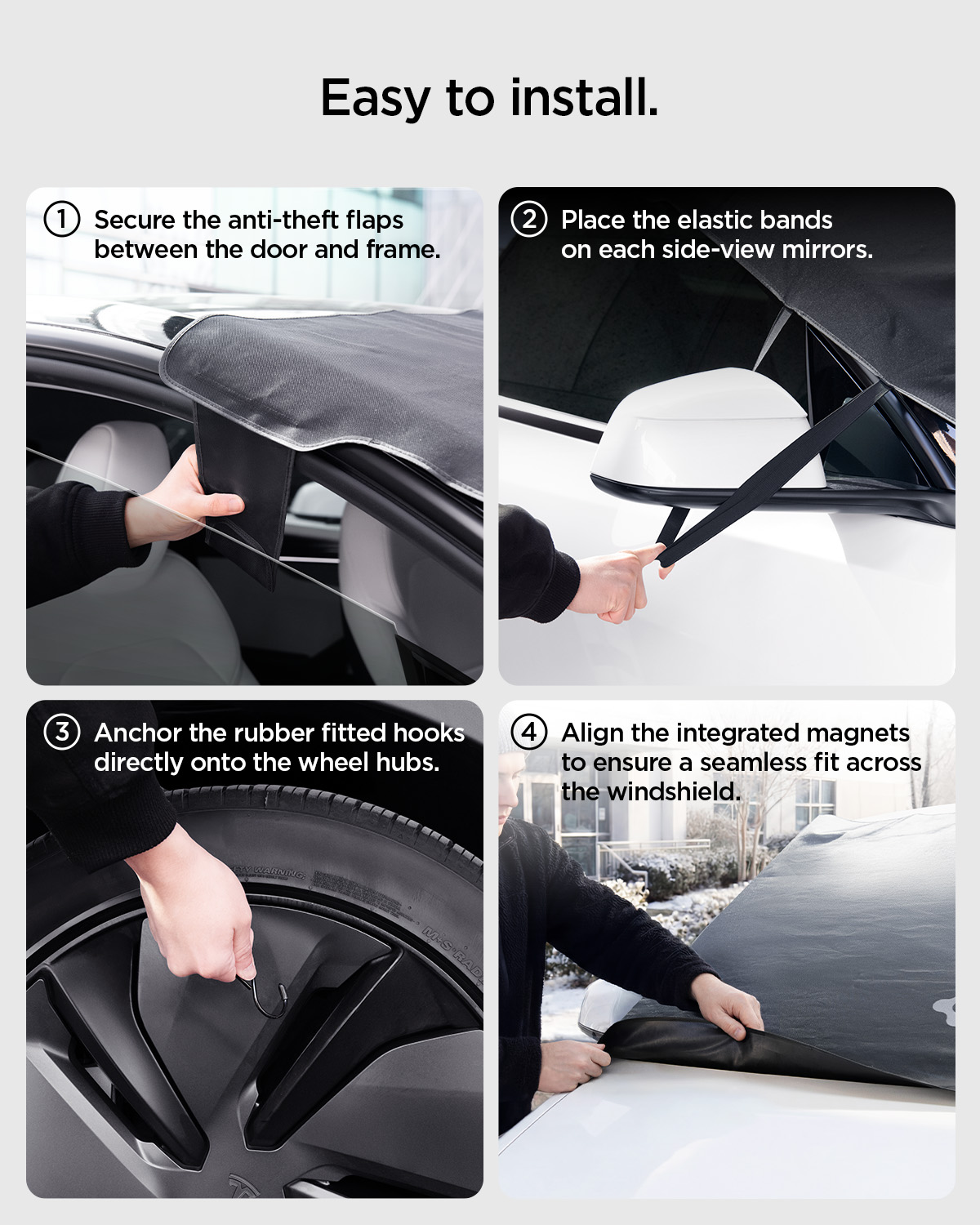 Installation of the Spigen Windshield Cover WC100