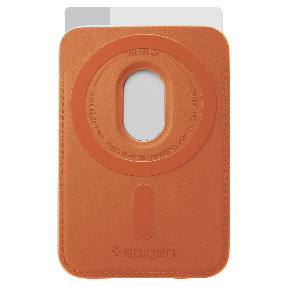 Spigen Valentinus MagSafe Wallet 3 Card, metallic orange