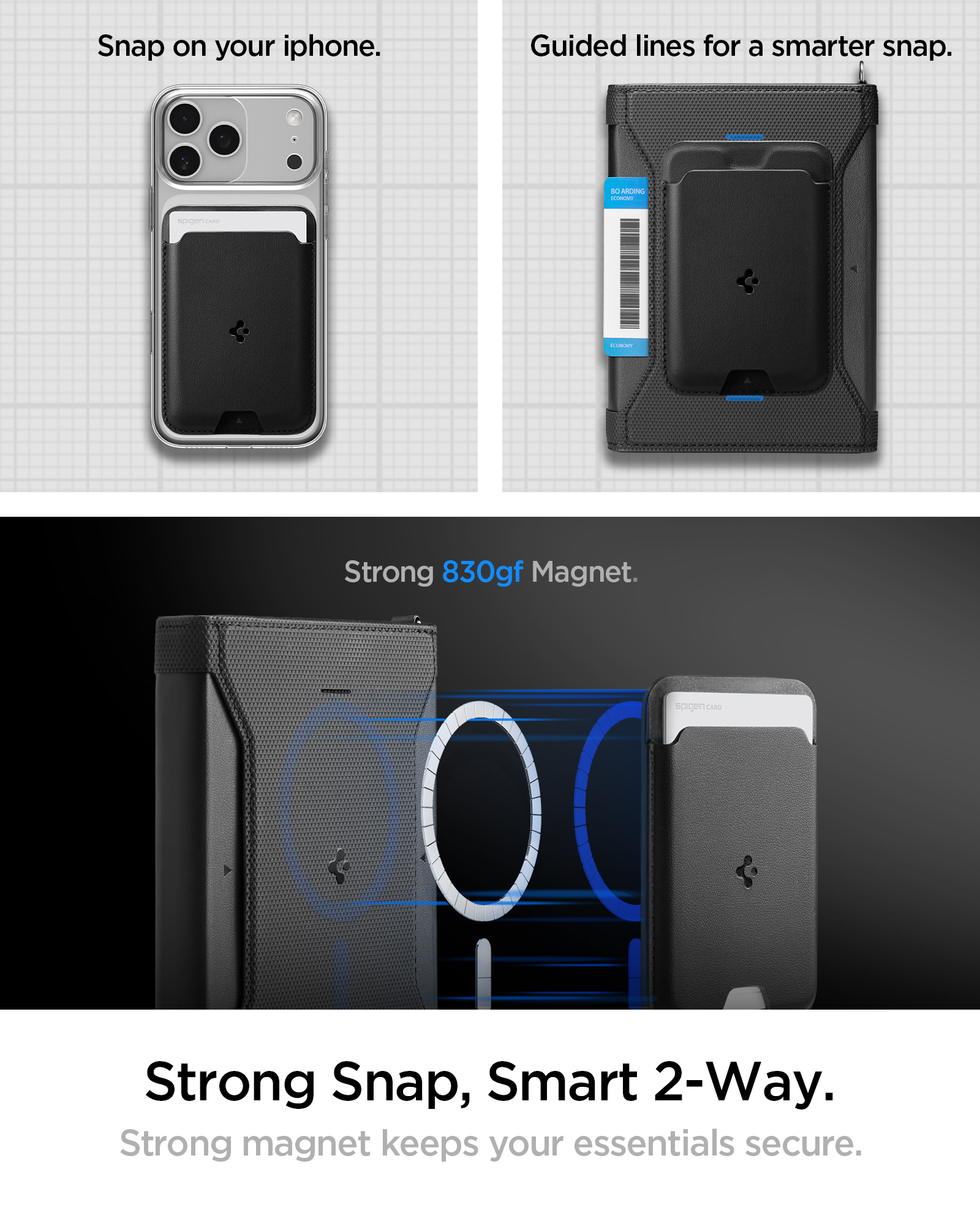 Spigen KD502 magnetická peněženka na 2 karty