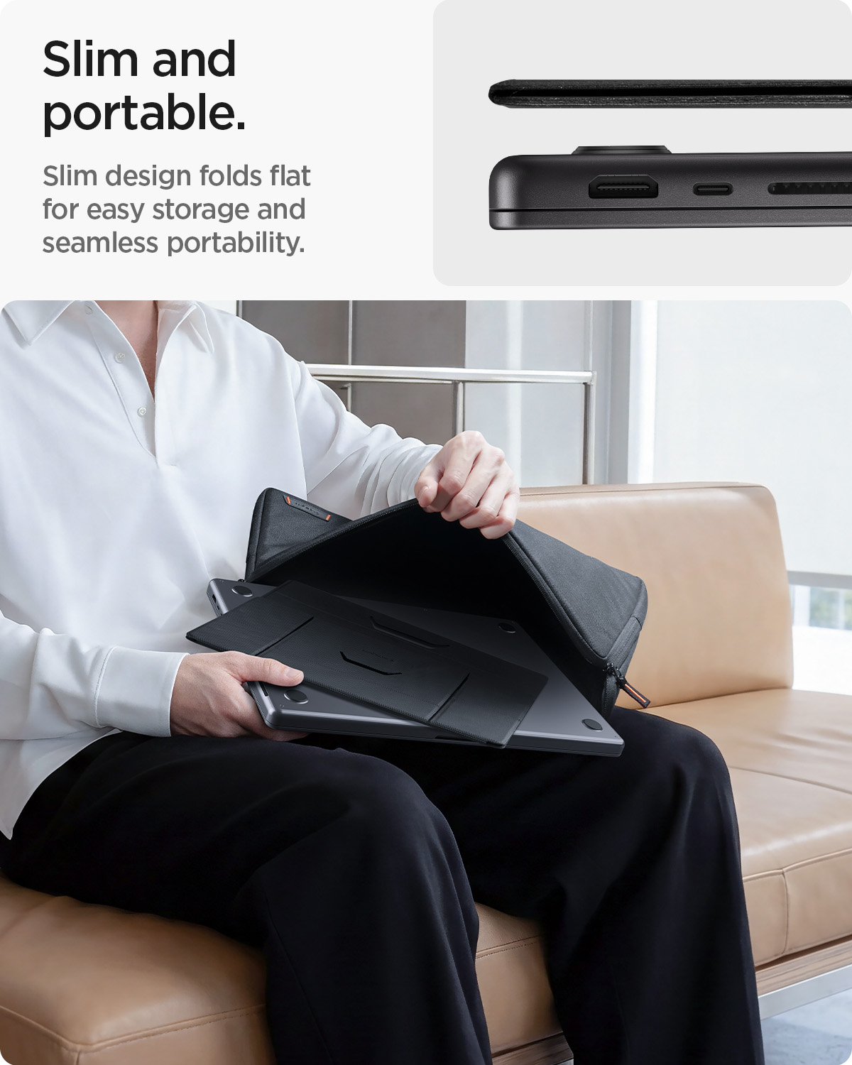 Spigen Slim Fold slim foldable stand for easy carrying