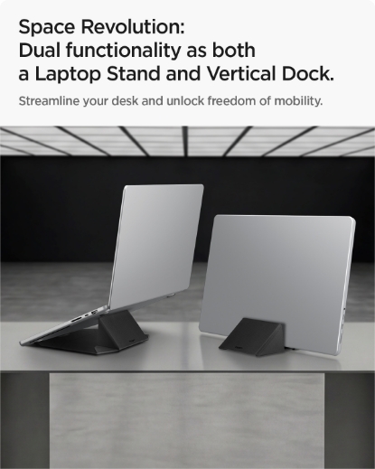 Spigen Slim Fold as a laptop stand and vertical dock