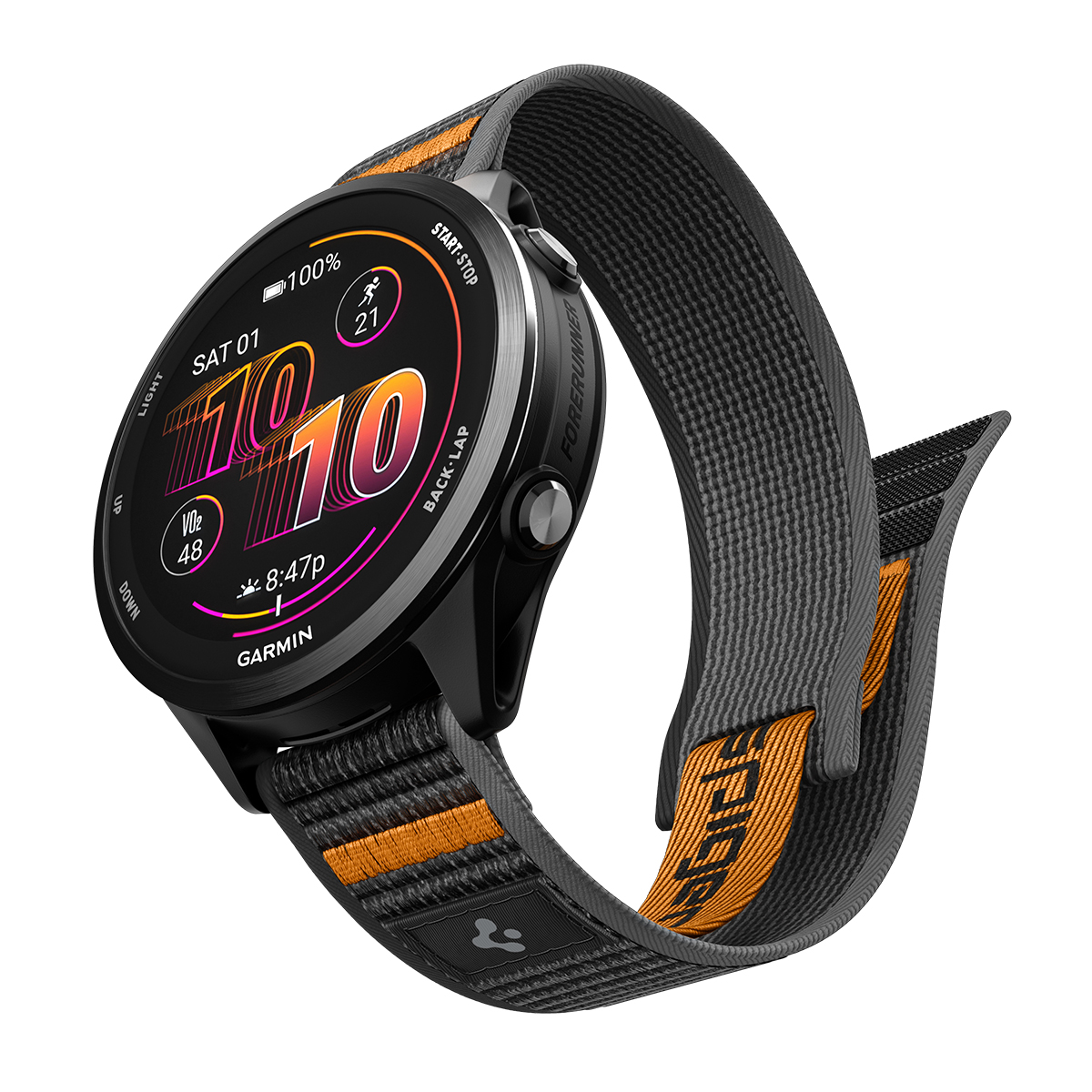 Spigen Athlex Air Active Band, black/orange - Garmin Quick Release 22mm