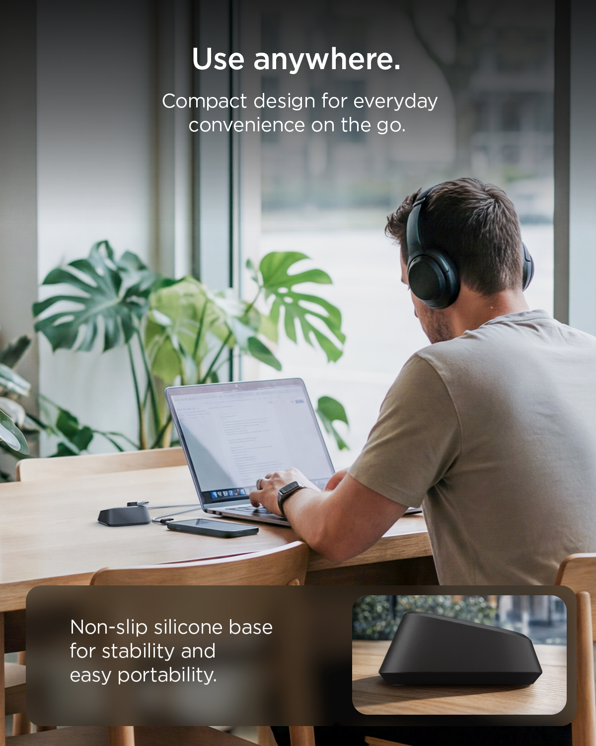 Použití držáku kabelů Spigen LD103 na pracovním stole