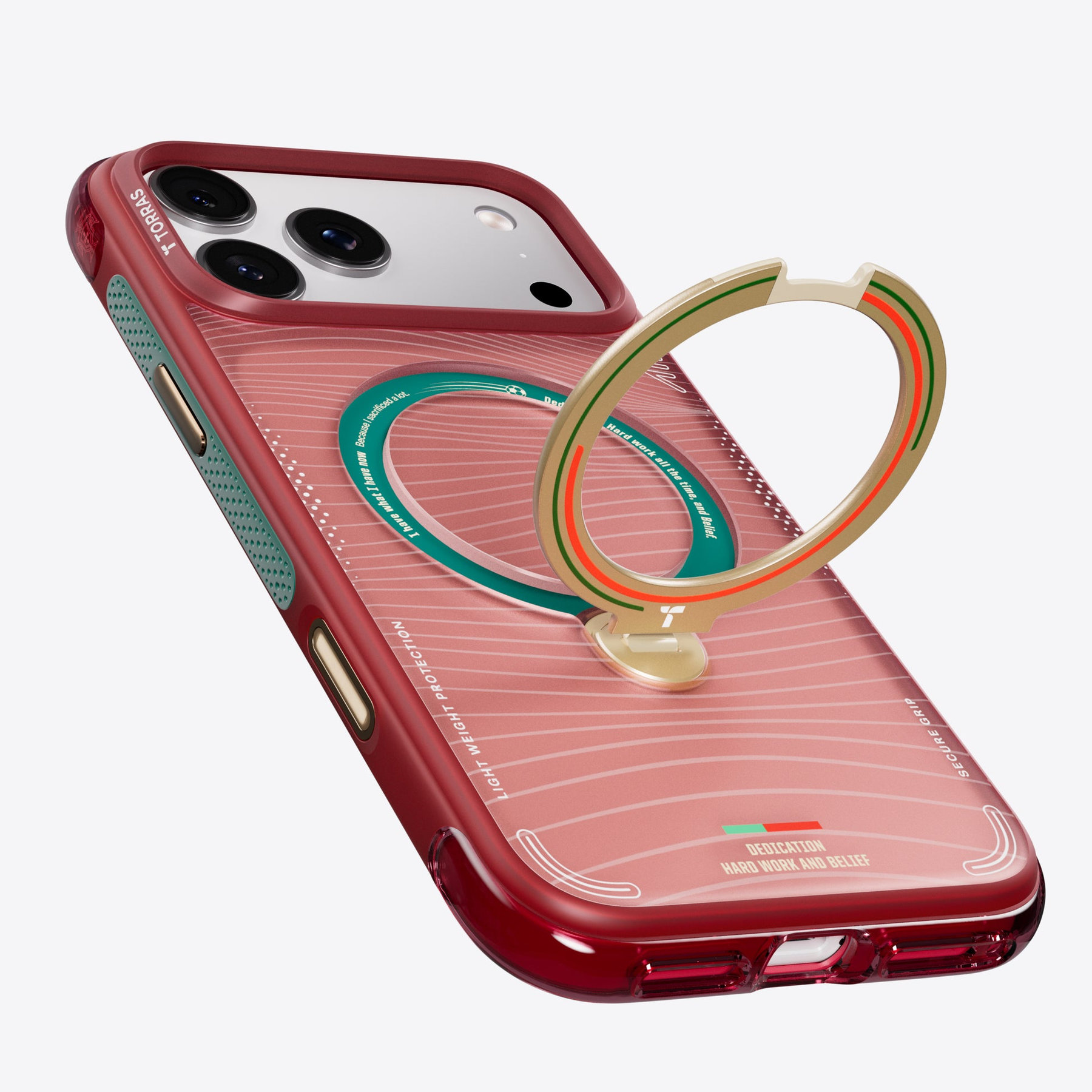 TORRAS MagSafe-compatible phone case with circular element on the back