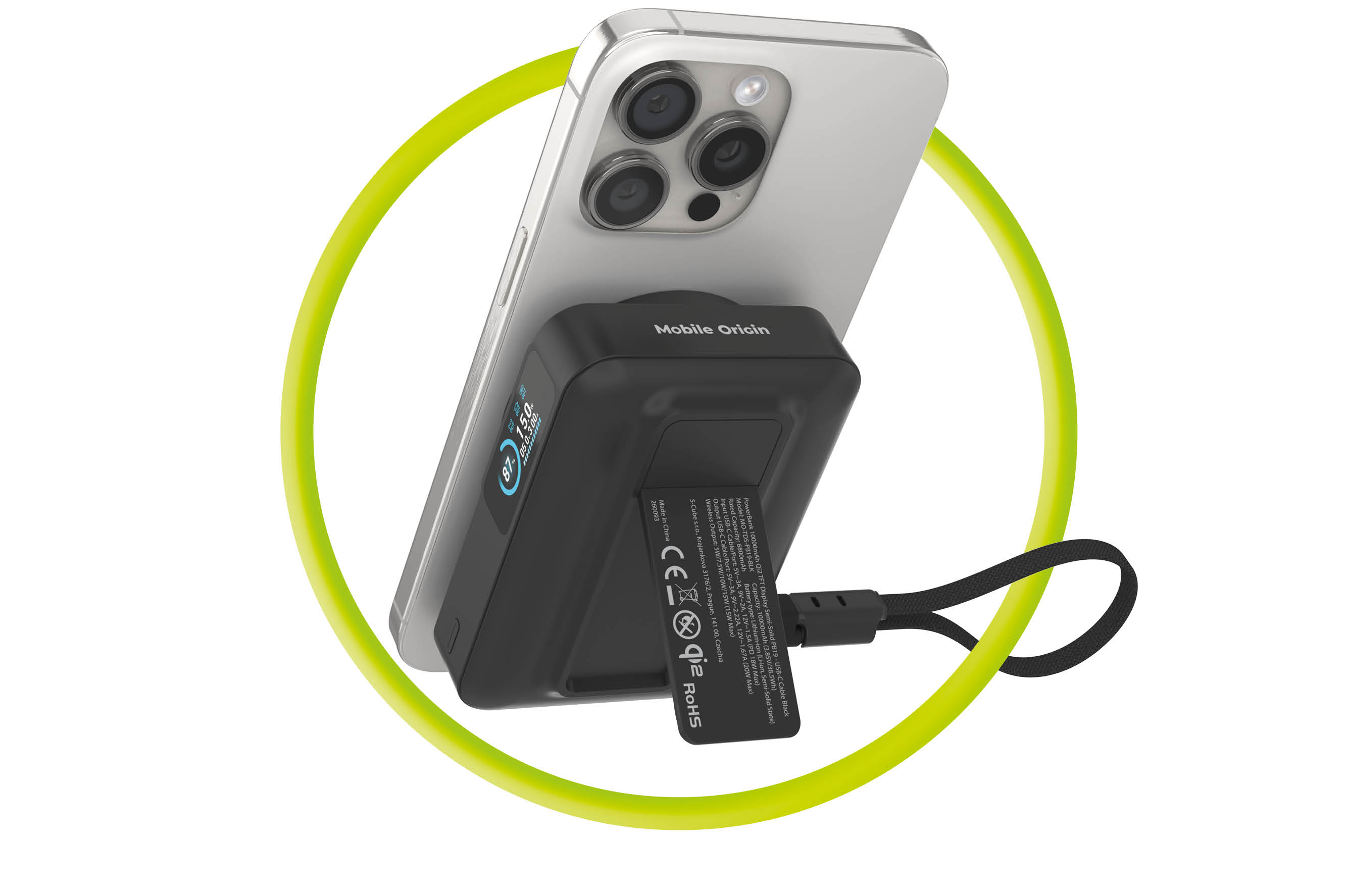 Mobile Origin power bank with Qi2 wireless charging