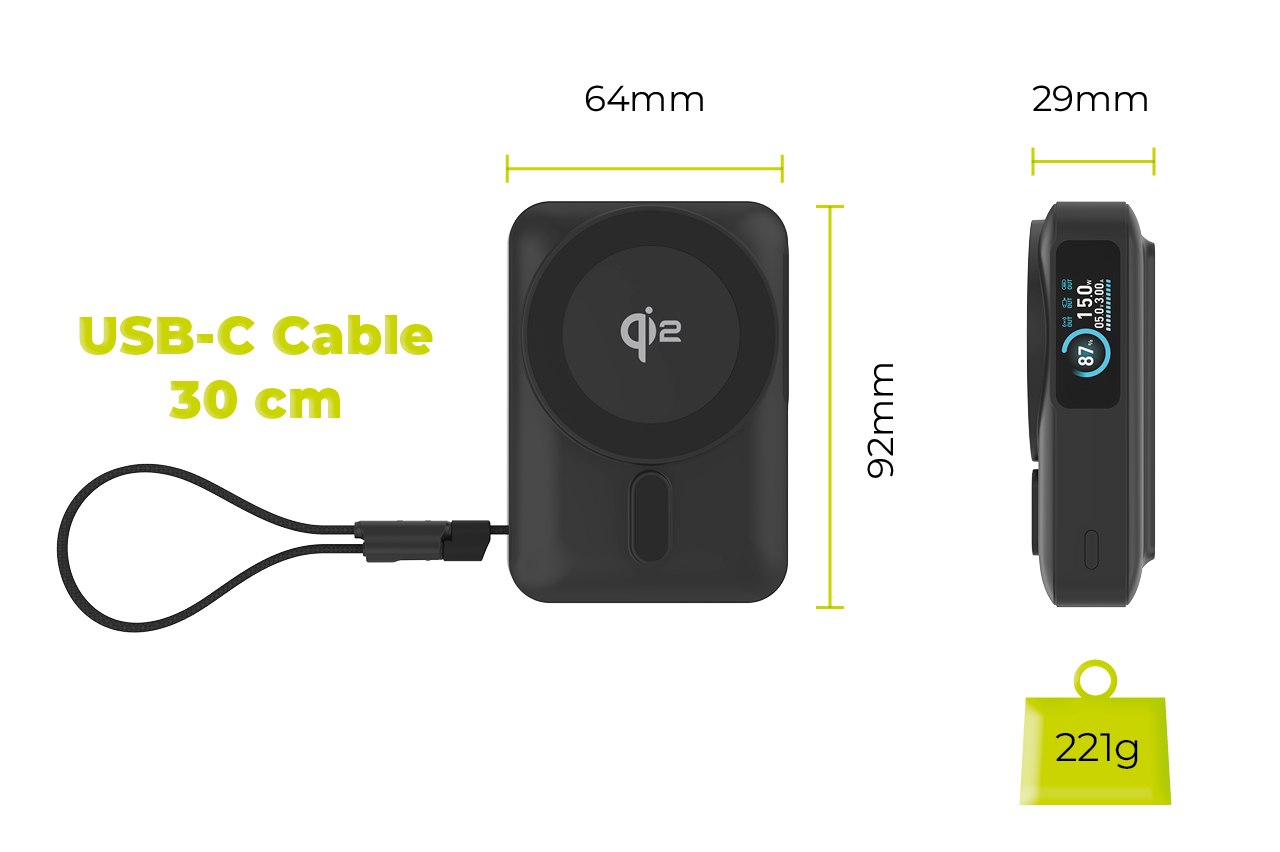 Mobile Origin power bank with Qi2 wireless charging