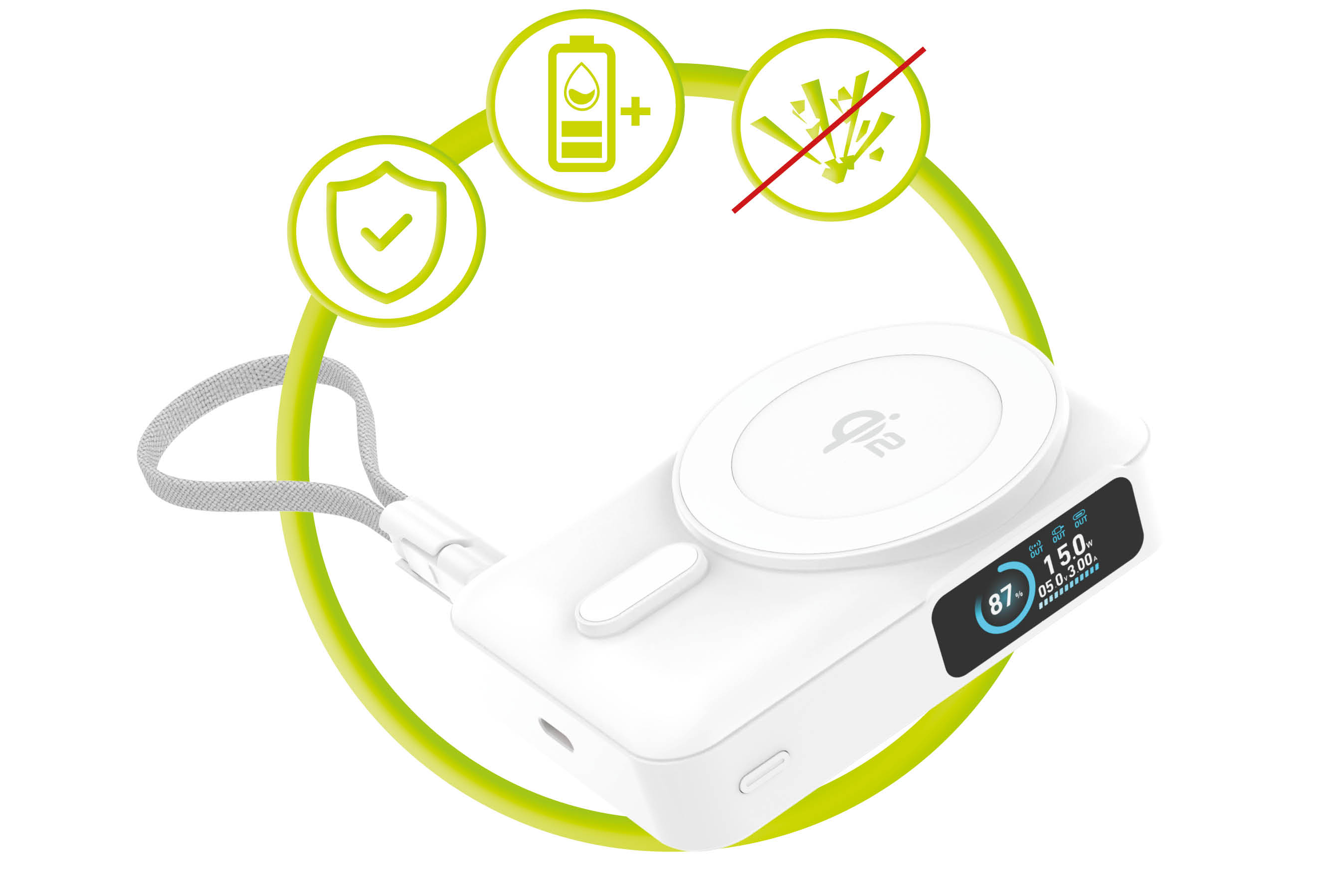 Mobile Origin power bank with Qi2 wireless charging
