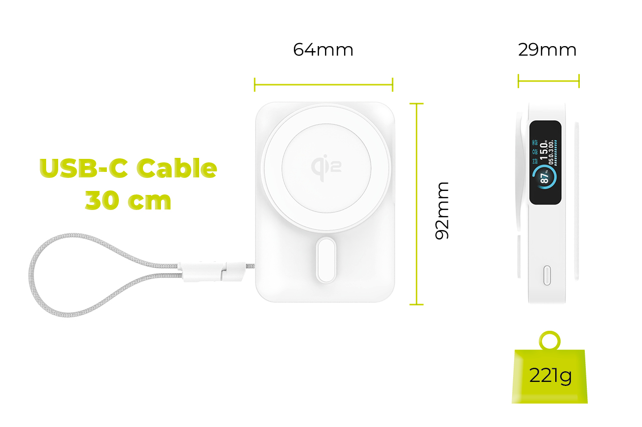 Mobile Origin power bank with Qi2 wireless charging