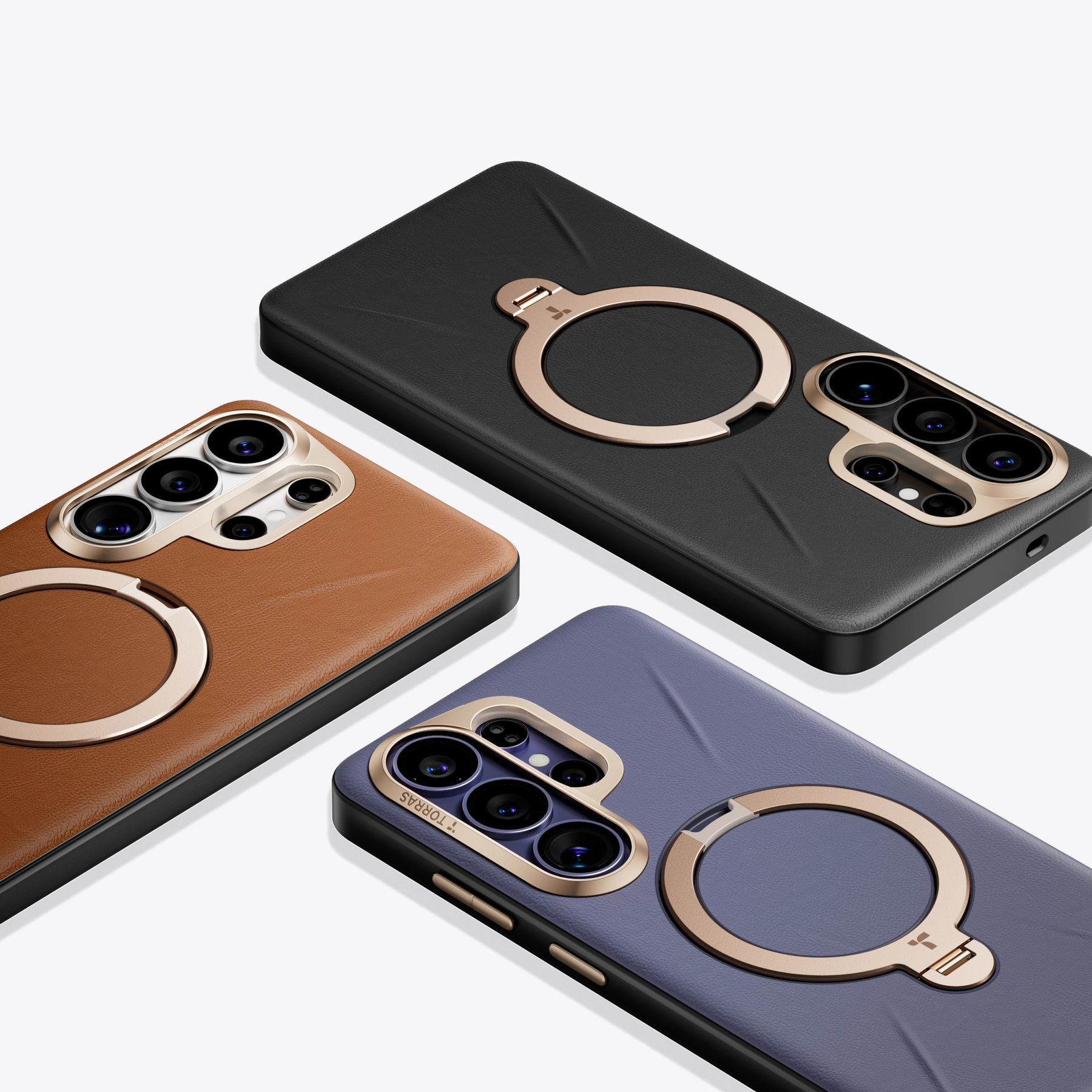 multiple color variants of the TORRAS Ostand Q3 VegSkin case