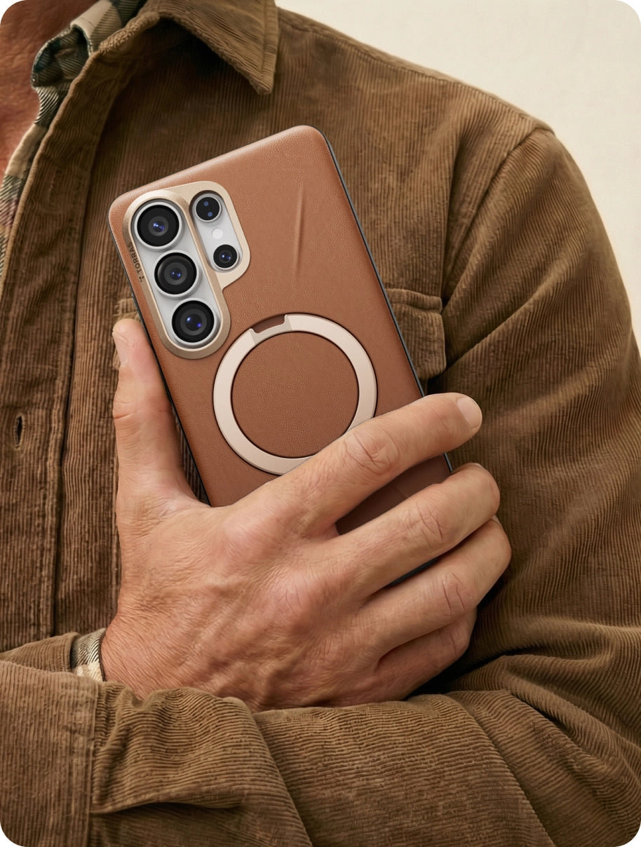 detail of the textured surface of the TORRAS Ostand Q3 VegSkin case