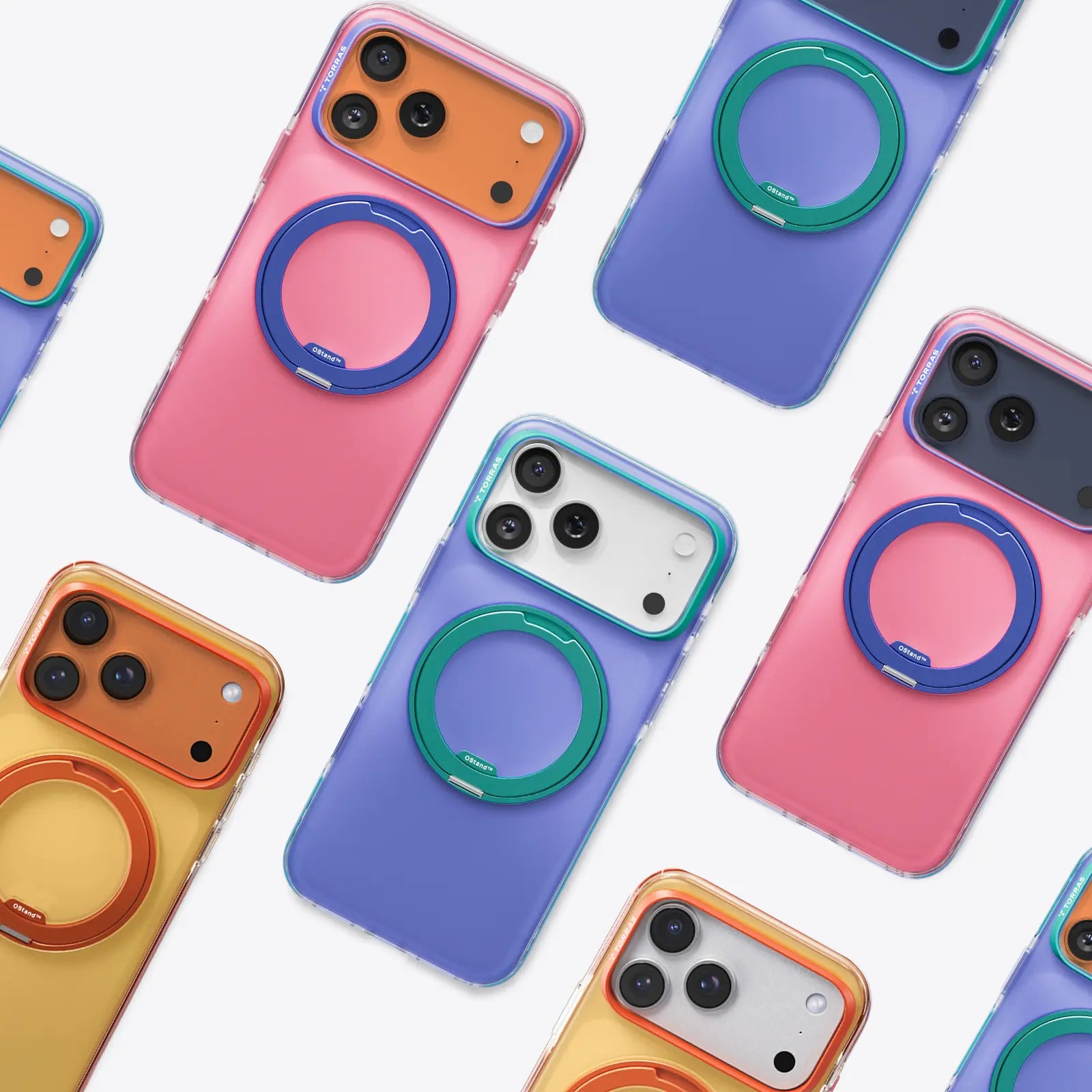 Overall design of the slim TORRAS Ostand O3 Hue case